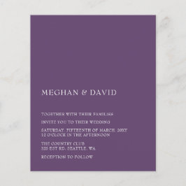 Lila Einladung zur Hochzeit