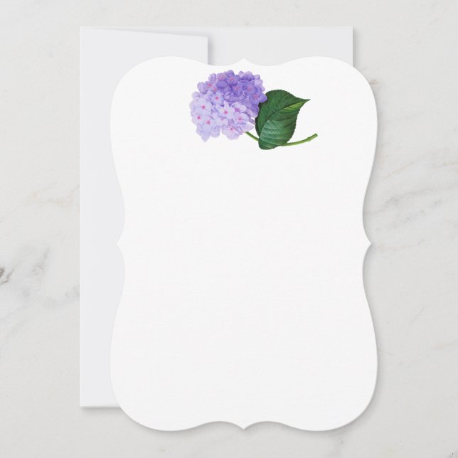 Lila Einladungen von Redoute Hydrangea (Vorderseite)
