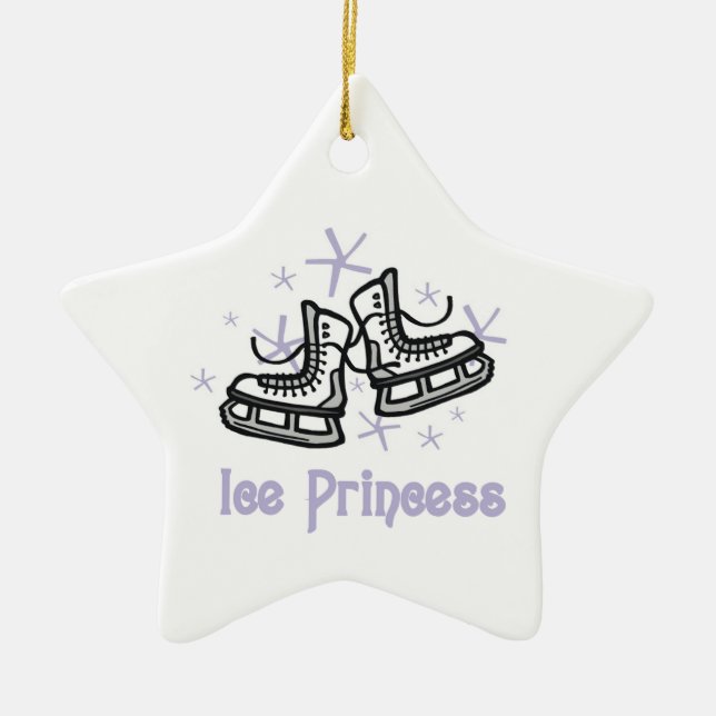 Lila Eis-Prinzessin T-Shirts und Geschenke Keramik Ornament (Vorne)