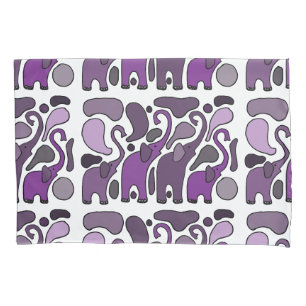 Lila Elefant-abstrakter Kissen-Kasten Kissenbezug