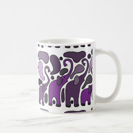 Lila Elefant-Kunst abstrakt Tasse