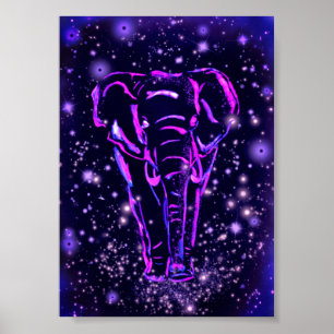 Lila Elefantenposter Poster