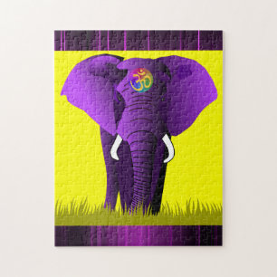 Lila Elefantpuzzlespiel Puzzle