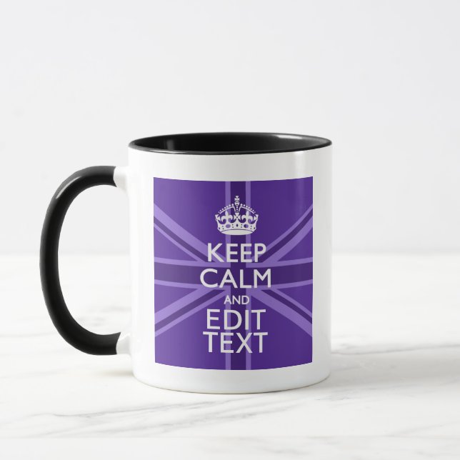 Lila Elegance Behalte Ihre Textunionsbuchse beruhi Tasse (Links)