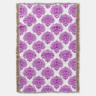 Lila Elegant Damask Decke