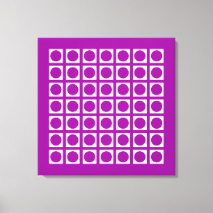 Lila Elegant Grid Dots Leinwanddruck