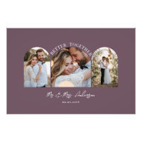 Lila elegante Arch-Multi-Foto-Hochzeitsgeschenk-De