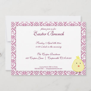 Lila Eleganter Osterfeiertag - Einladung