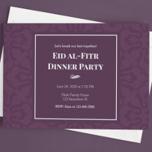 Lila elegantes Muster Eid al-Fitr