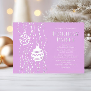 Lila elegantes Party Corporate Holiday Folieneinladung