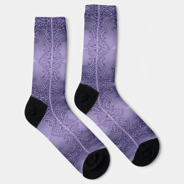 Lila Eleganz Socken (Rechts)