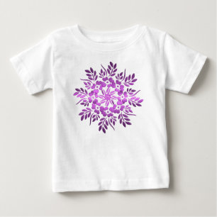 Lila Element der Blumenkreise Baby T-shirt