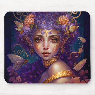 Lila Elf Fairy Fantasy Art Mousepad