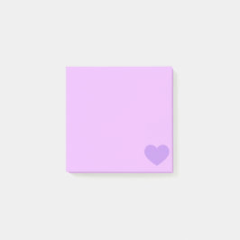 Lila Emoji Herz Post-it Klebezettel