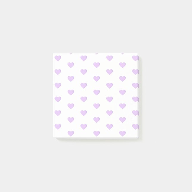 Lila Emoji-Herzen Post-it Klebezettel (Vorderseite)
