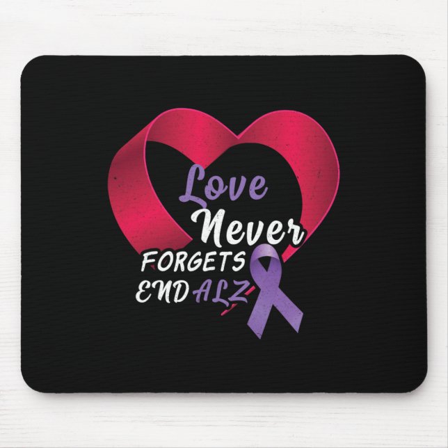 Lila End Alzheimer End Heimer Heimers Awareness Mousepad (Vorne)