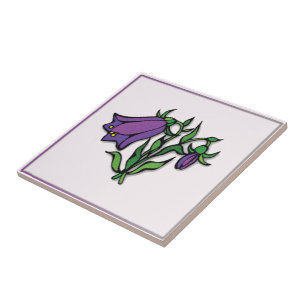 Lila entworfene Blumenfliese Fliese