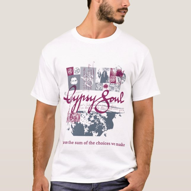 Lila Entwurf des Sinti und Roma-Souls T-Shirt (Vorderseite)
