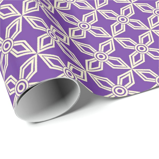 Lila Entwürfe Geschenkpapier (Rolleneckpunkt)