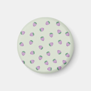 Lila Erdbeermuster Magnet