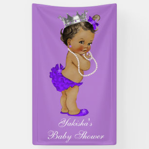 Lila ethnische kleine Dusche Prinzessin-Baby Banner