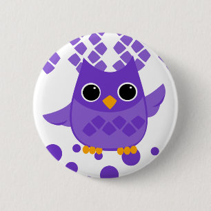 Lila Eule Button