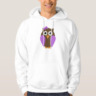 Lila Eule u. ein BogenHoodie Hoodie