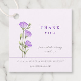 Lila Eustomas Wedding Vielen Dank Geschenkanhänger