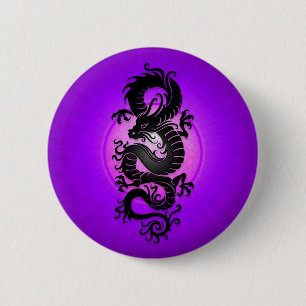 Lila Explosions-Chinese-Drache Button