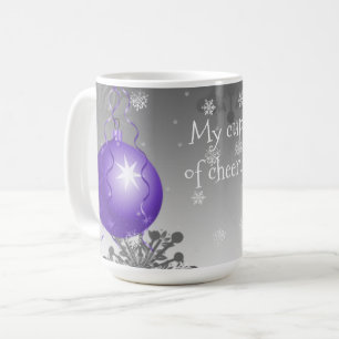 Lila Extravagante Weihnachtsschmuck Kaffee Tasse