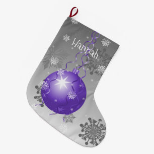Lila Extravaganter Weihnachtsschmuck Strumpf Großer Weihnachtsstrumpf