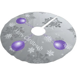 Lila Extravagantes Weihnachtsschmuckstück Polyester Weihnachtsbaumdecke