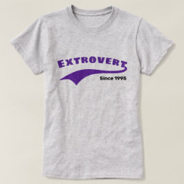 Lila extrovertierte Typografie Swoosh Benutzerdefi T-Shirt