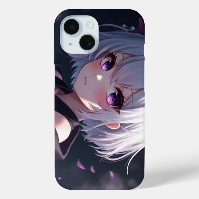 Lila Eyes Girl Phone Case (Rückseite)