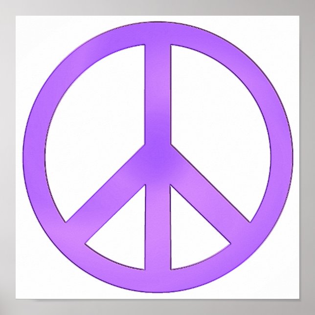 Lila F Frieden-Symbol Poster (Vorne)