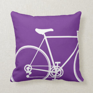 Lila Fahrrad Throwkissen Kissen