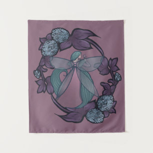 Lila Fairy Butterfly Goddess Fairies Kunst Wandteppich