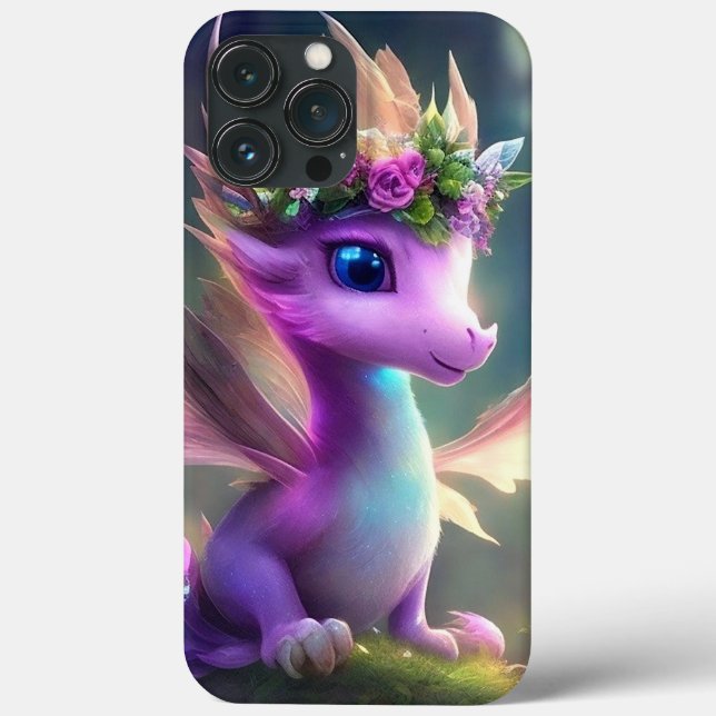 Lila Fairy Dragon Case-Mate iPhone Hülle (Rückseite)