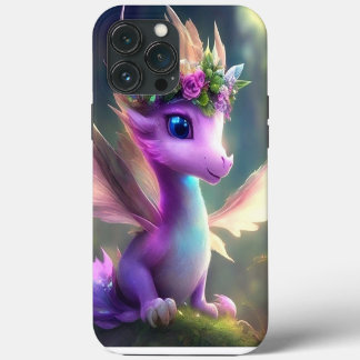 Lila Fairy Dragon iPhone 13 Pro Max Hülle