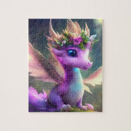 Lila Fairy Dragon Jigsaw Puzzle