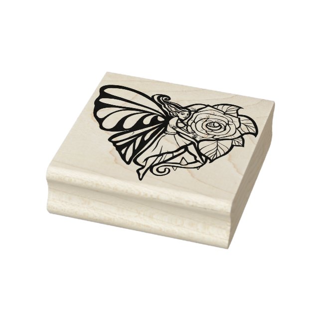 Lila Fairy Garden Rose Gartengarten Gummistempel (Stempel)
