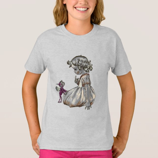 Lila Fairy & Girl Tshirt (Vorderseite)