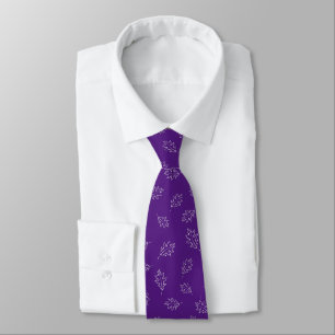 Lila Fallende Blätter Krawatte