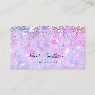 lila falscher Glitter-Opal-Mineral-Geschäftskarte Visitenkarte