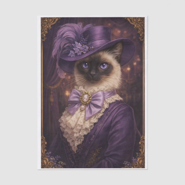 Lila Fancy Kitty  Seidenpapier (Vorderseite)