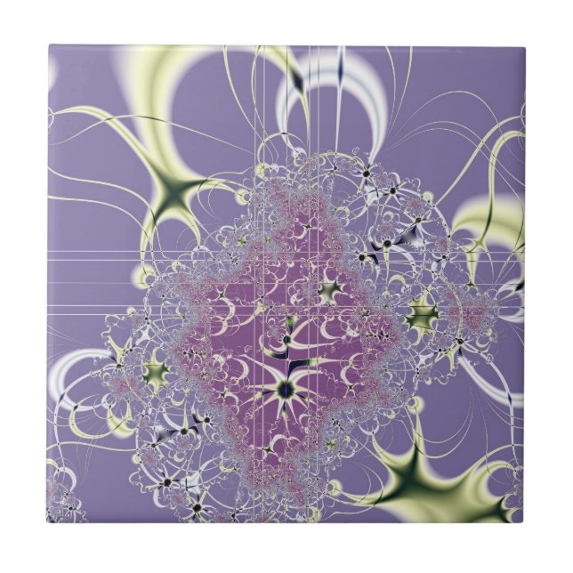 Lila Fantasie Fliese (Vorderseite)