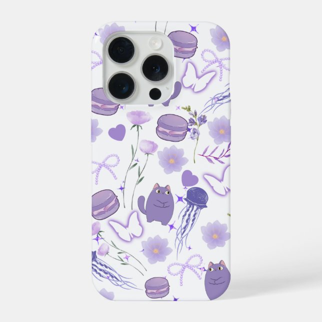 Lila Fantasie-Handyhülle iPhone Hülle (Rückseite)