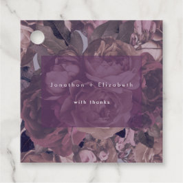 Lila Fantasy Floral Rose Geschenkanhänger