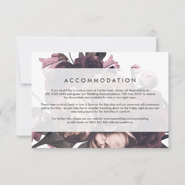 Lila Fantasy Floral Rose Hochzeitskarte RSVP Karte (Vorderseite)