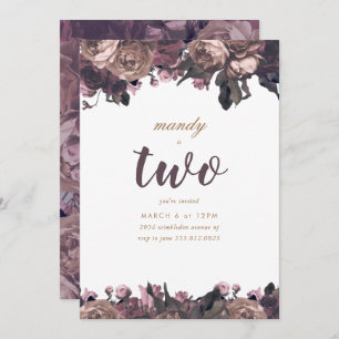 Lila Fantasy Girl Geburtstag Einladung